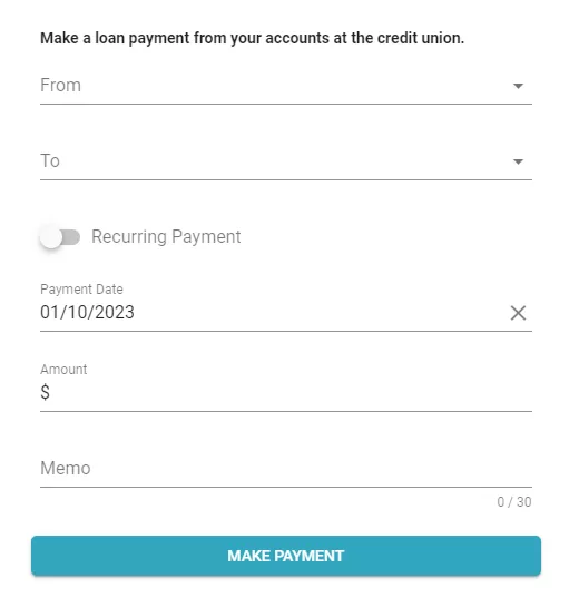 Make a standard payment information box